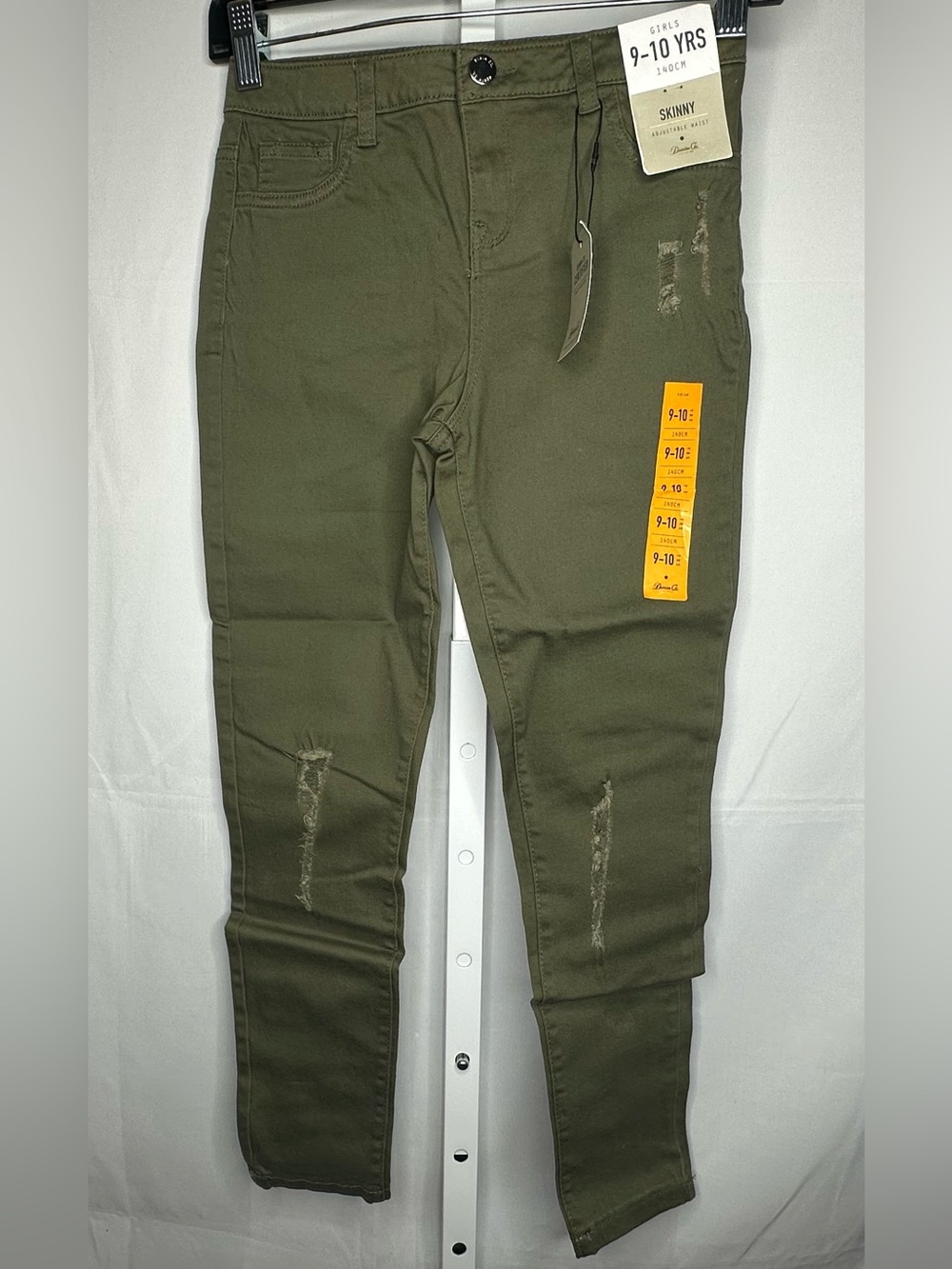 Denim&Co Girls Olive Green Skinny Jeans